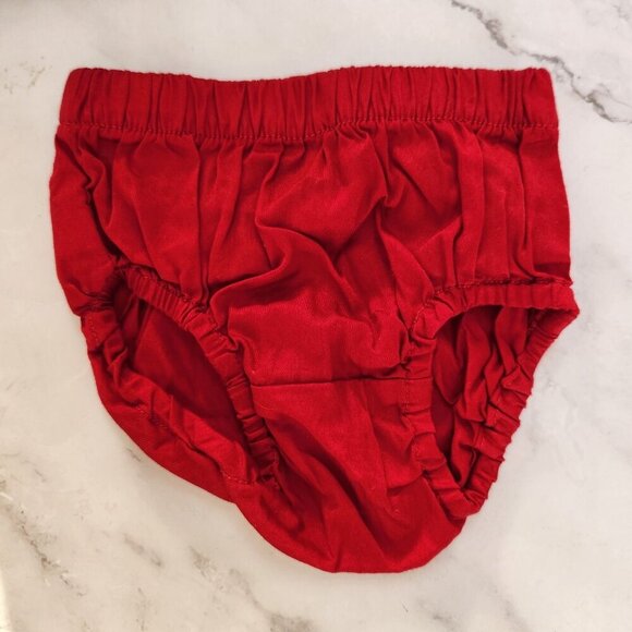 Tea Collection Red Cotton Dress Floral Emboirderey w/ Bloomers Girls 3-6 Months - Picture 9 of 12